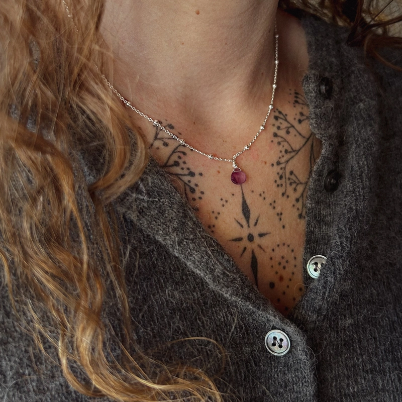 collana goccia - Ametista